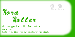 nora moller business card